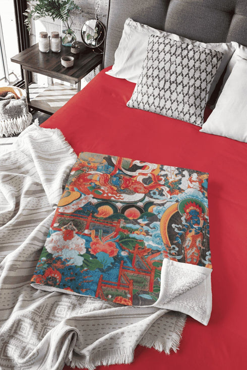 Green Tara Thangka Blanket